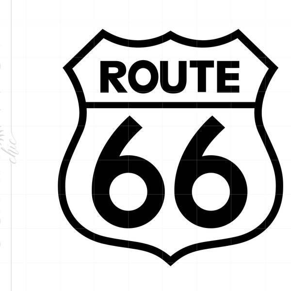 Route 66 Schild SVG | Route 66 Schild Clipart | Route 66 Schild Plotterdatei | Route 66 Schild Svg Jpg Eps Pdf Png SC826