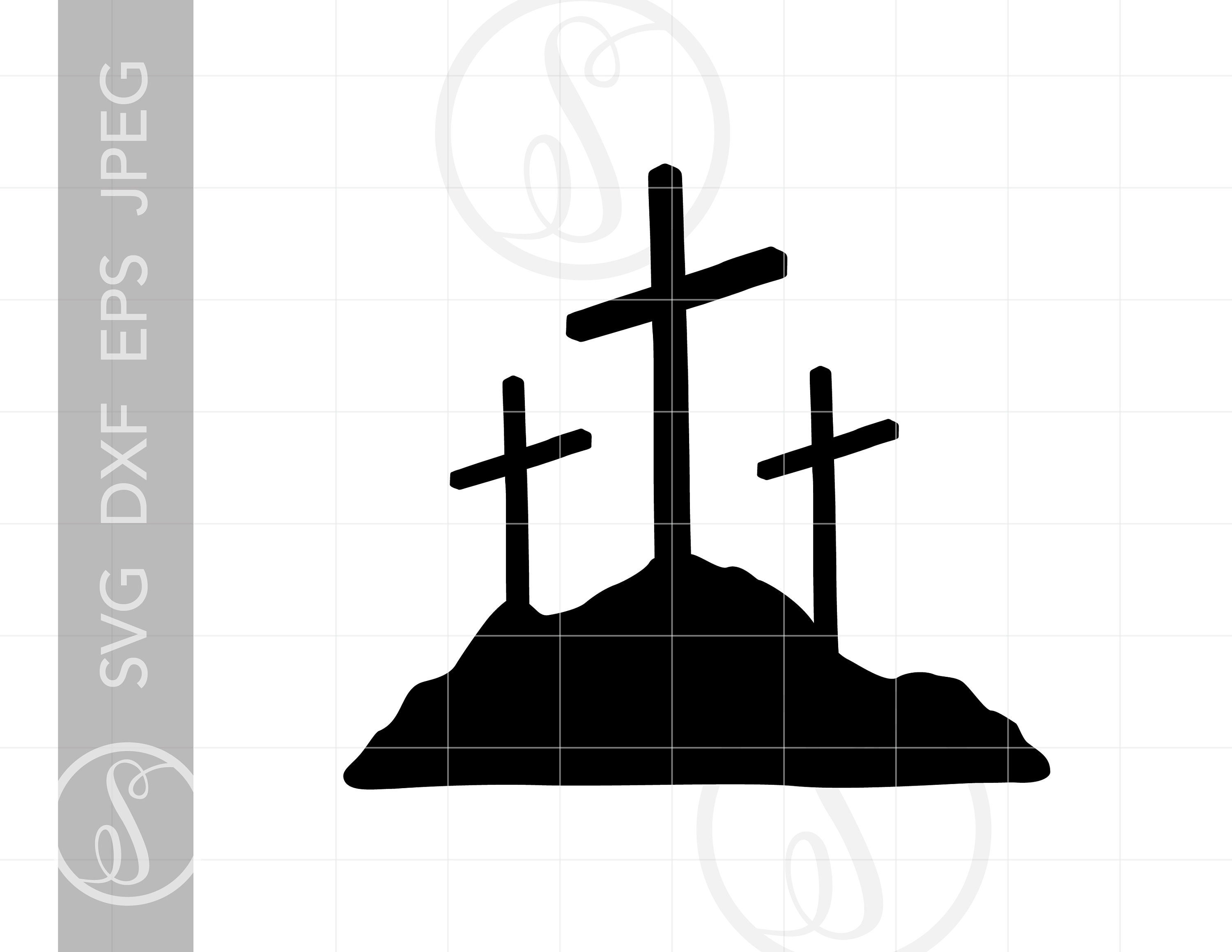 Three Crosses Icon Christian Calvary Cross Vector Cit - vrogue.co