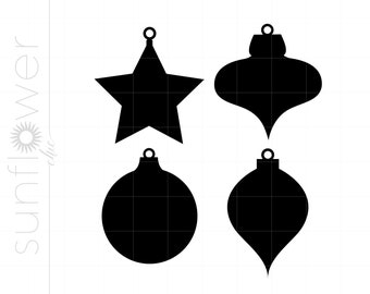 Christmas Ornaments SVG | Christmas Ornament Clipart | Christmas Ornament Silhouette Cut File Download | Ornament Svg Jpg Eps Pdf Png SC681