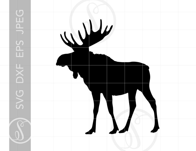 Download Moose SVG Moose Clipart Moose Silhouette Cut File Full | Etsy