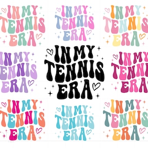 In meinem Tennis Era svg Bundle, Groovy Letters Tennis Shirt svg, Art Design für Tennis Shirt, Tennis Instant Download SC3274