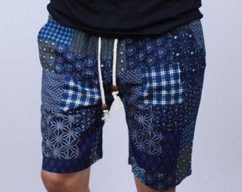 Sacred Geometry Festival Shorts, Mens Shorts, Pattern Shorts, Summer Shorts, Linen Shorts, boyfriend gift, gift for him