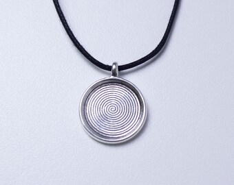 Spiral Necklace, Spiral Pendant, Evil Eye Pendant, Energy Necklace, Protection Necklace, Yoga Necklace, Meditation Necklace, Mens Necklace