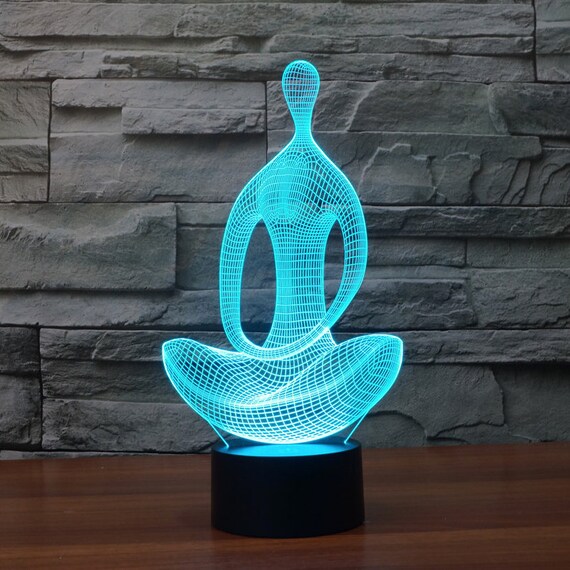 Chakra Meditation 7 Colors 3d Night Light Lamp Reiki Night - Etsy
