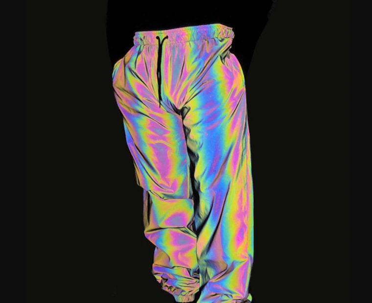 Reflective Pants, Glow Pants, Holographic Glow Pants, Festival Pants,  Rainbow Pants, Party Pants, Psychedelic Pants -  Canada