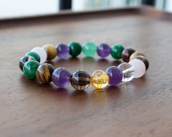 Health and Wealth Bracelet, Gemstone Bracelet, Healing Bracelet, Energy Bracelet, Bead Bracelet