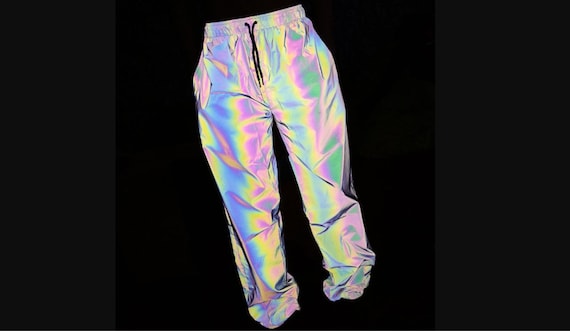 Reflective Pants, Glow Pants, Holographic Glow Pants, Festival Pants,  Rainbow Pants, Party Pants, Psychedelic Pants -  Canada