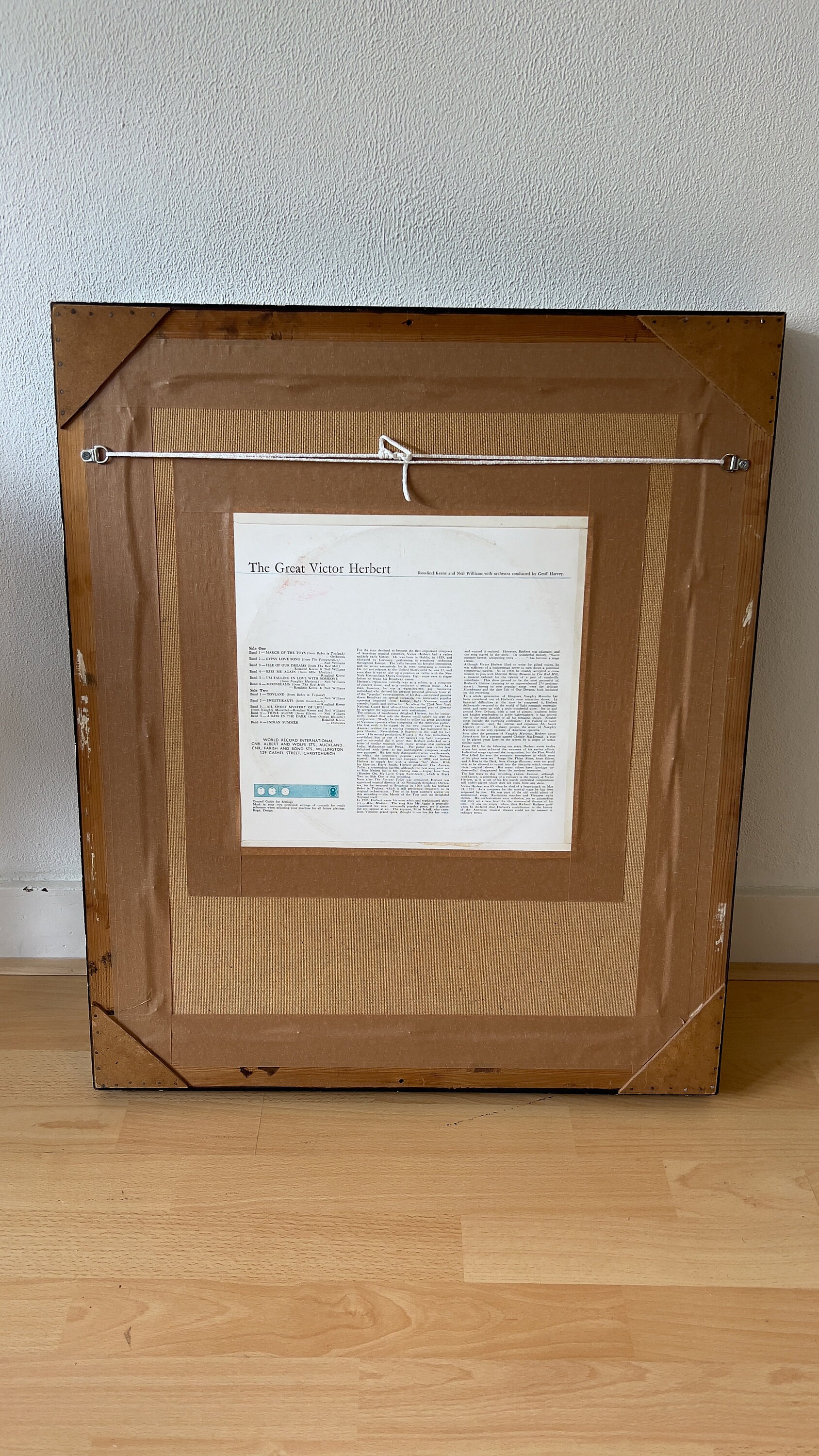 Framed Vintage Album Art | Mid Century Gilt Frame | 1950s Music