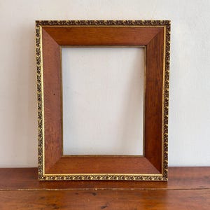 Marco antiguo de roble Art Déco / Marco vintage de yeso dorado / Para marco de arte mural de 32 x 41 cm / Marco de madera ornamentado para pintar o imprimir