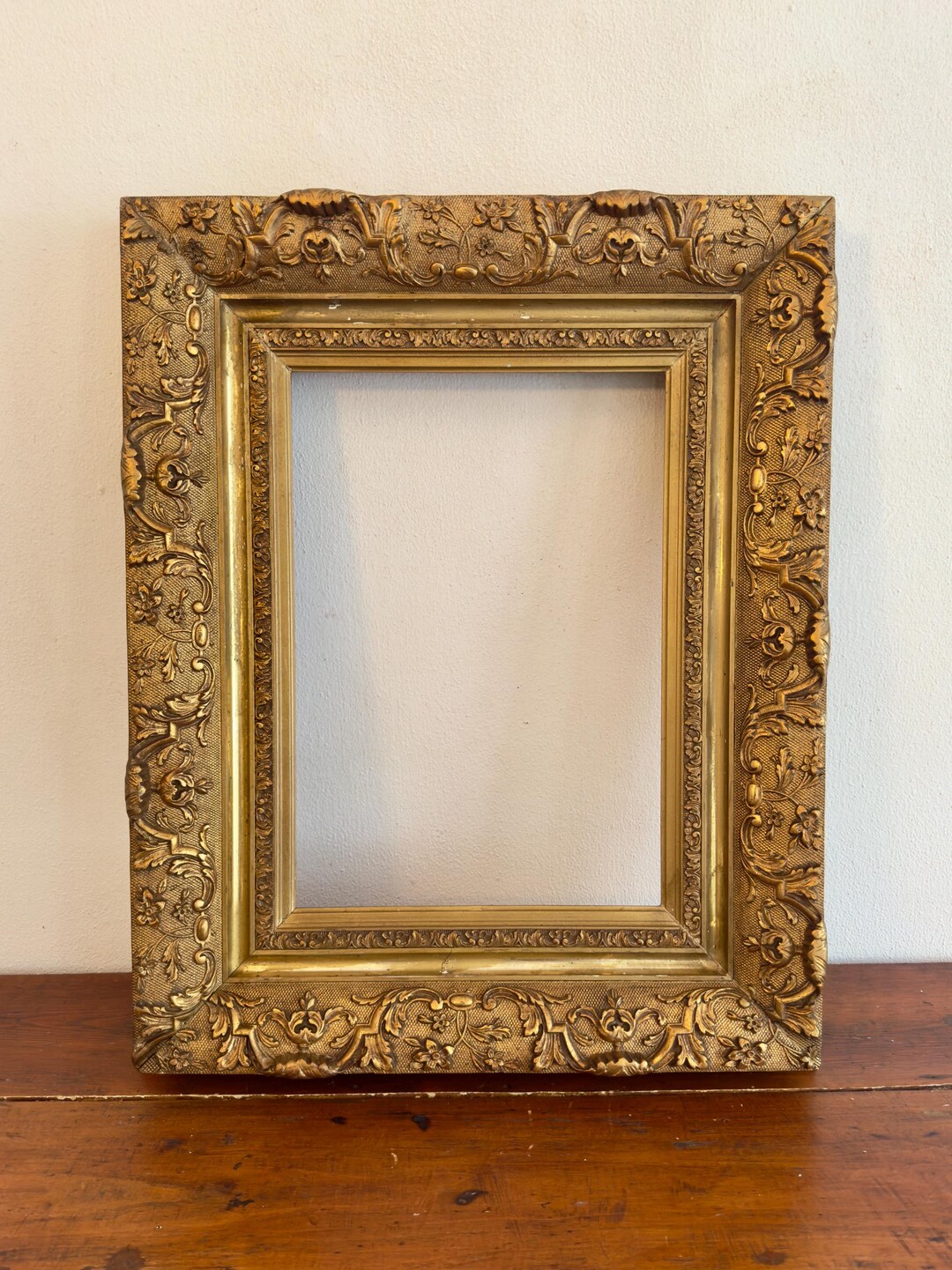 Antique Gilded Frame for Painting, Barbizon Frame, Gilded Gesso Frame ...