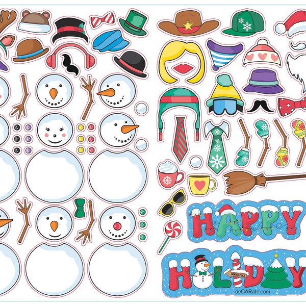 Magnet kit Holiday: deCARate Snowmen