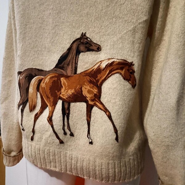 Puritan Creation Club vintage sportswear equestrian cardigan