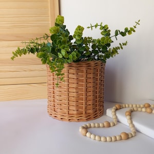 Handmade Wicker Planter Basket for Your Indoor Garden