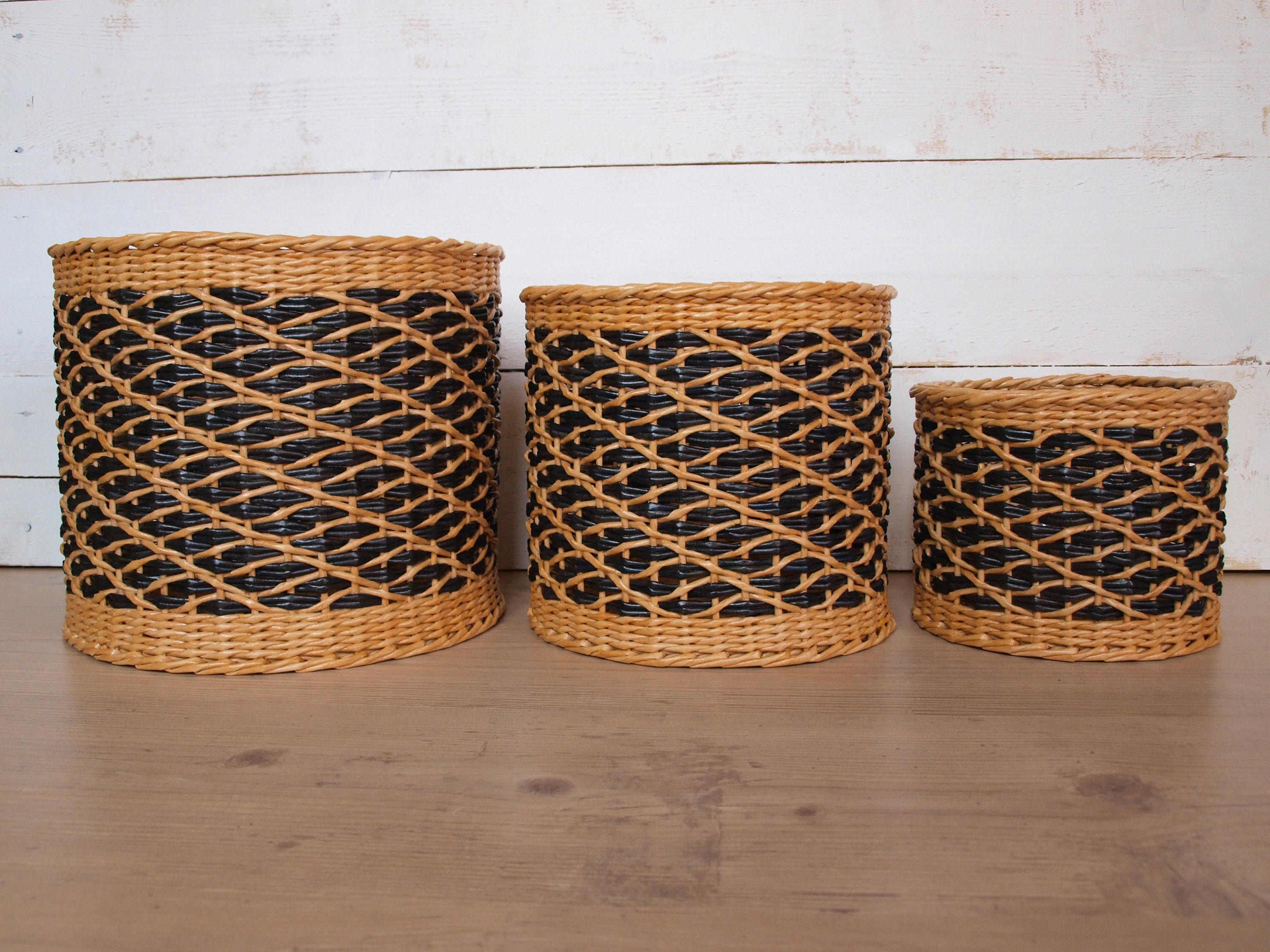 Indoor wicker planter basket Boho decorative houseplant basket Etsy