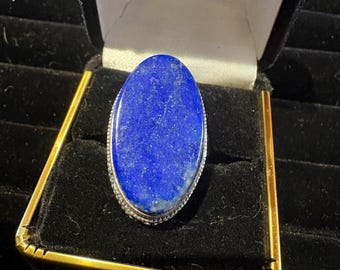 Lapis lazuli silver ring