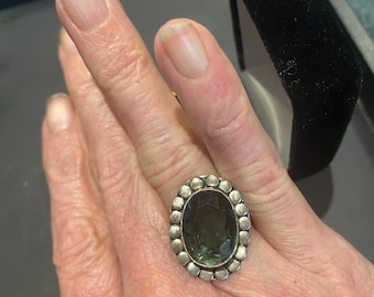 Alexandrite sterling silver ring size 6.5