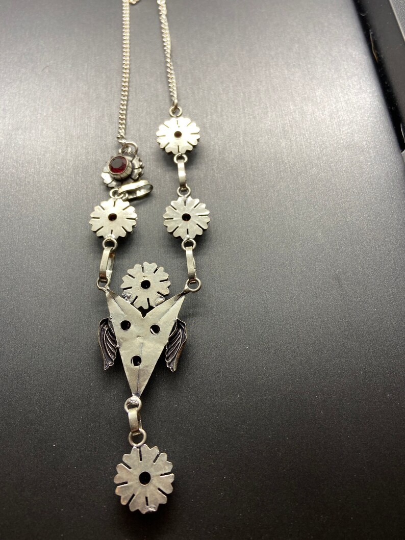 Pink tourmaline sterling silver necklace 22\u201d