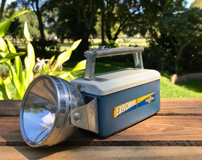 Vintage Homart Explorer Flashlight, Lantern, 1950s Torch Lamp, 8 Cell ...