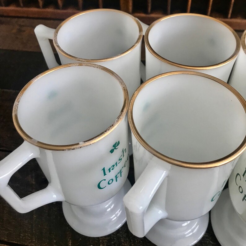 vintage milk glass coffee mug