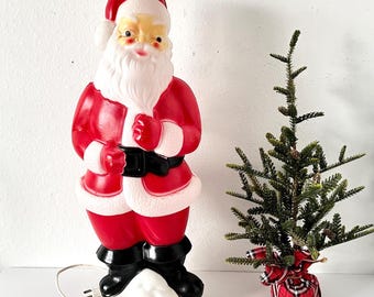 Vintage Christmas 1968 Empire Plastics Santa Blowmold - Etsy