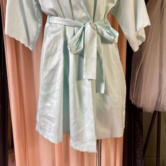 Light Turquoise Vintage Nightgown & Night Robe - image 6