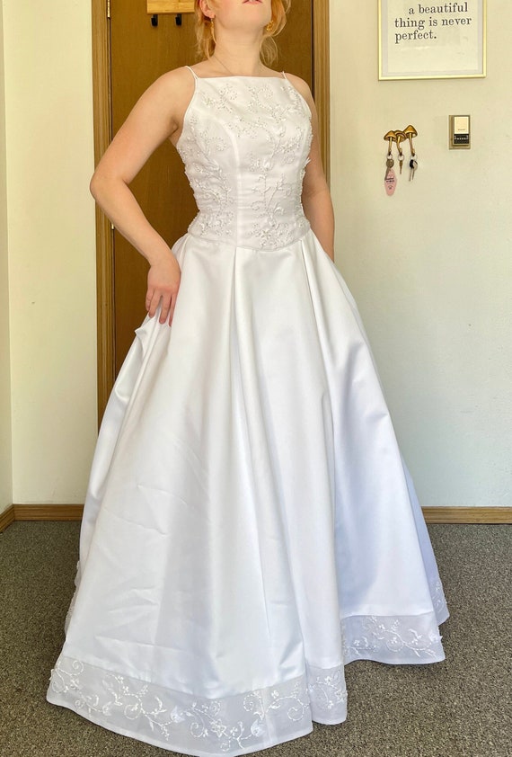 Jasmine Ballgown With Beaded Top & Adjustable Bustle