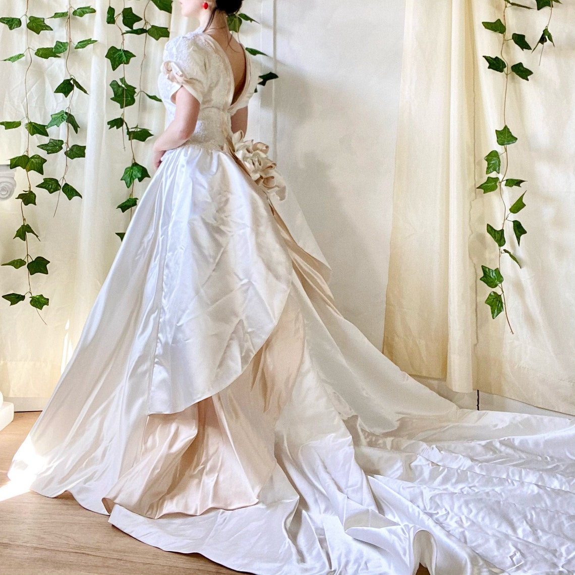 Mon Cheri Blush Pink and Cream Tulip Dress Etsy