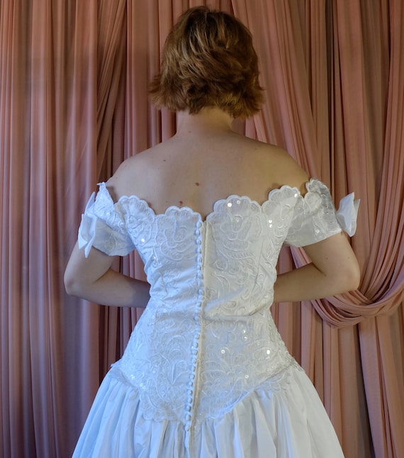 Vintage 1990s Alfred Angelo Wedding Dress - image 3