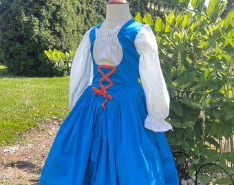 Vestido de cuento de hadas hecho a mano para niñas pequeñas / Vestido folclórico estilo cottagecore / Vestido de disfraz de cuento de hadas