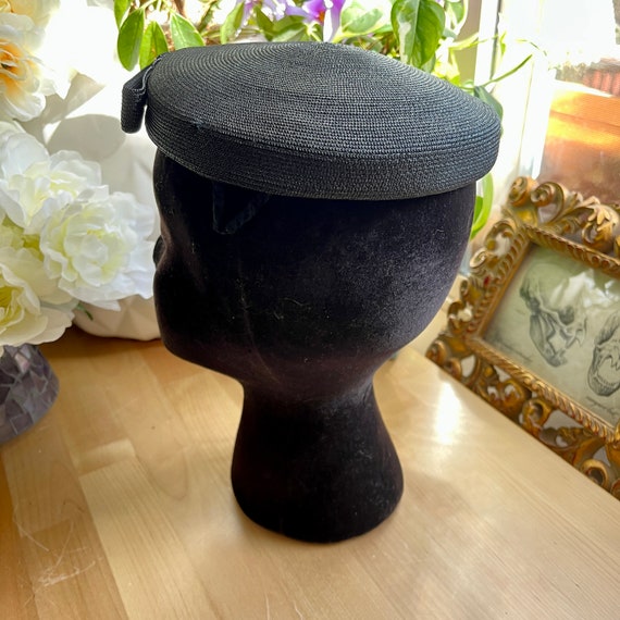 Sharon Originals Black Straw Plate Hat - image 10