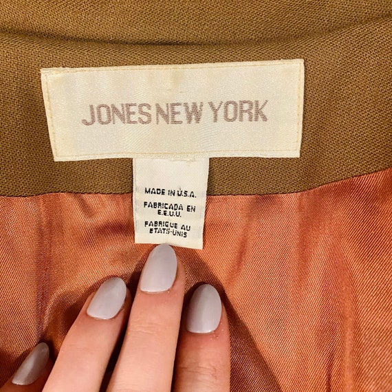 Jones New York Brown Wool Trench Coat - image 7