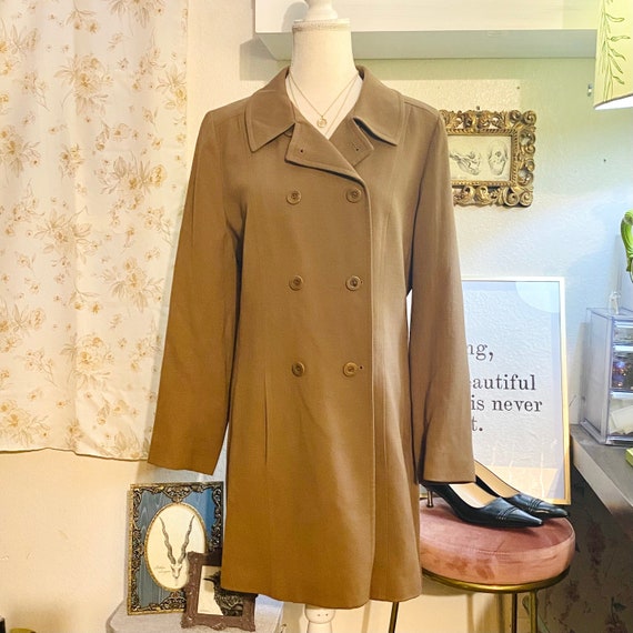 Jones New York Brown Wool Trench Coat