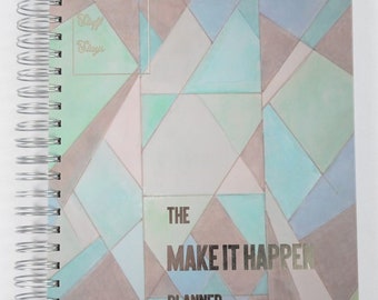 MAKEITHAPPEN Spiral Planner: Weekly, Monthly, Yearly Undated