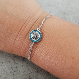 High quality Sterling silver 925 Phaistos Disc Bracelet / Minoan Jewelry /Greek Ancient Jewelry/Opal/ Double Face Coin