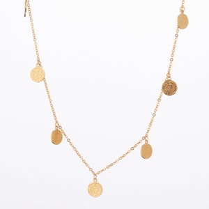 Collana Disco di Festo/Moneta a due facce/Placcato in oro su argento 925/Gioielli antichi greci/Storia greca/Idea regalo
