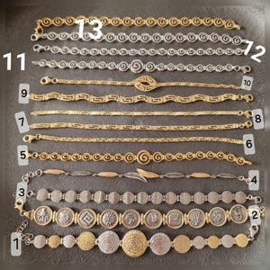 Phaistos Disc Bracelet/ Sterling Silver 925/ Gold vermeil/ History jewelry/ Ancient Jewelry/Ancient Bracelet/Gift Idea/Coin Bracelet