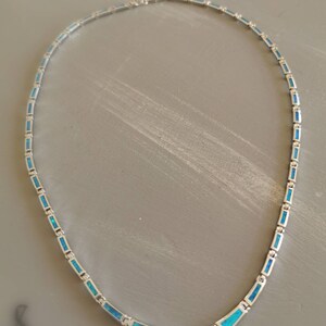 Blått opalhalsband, grekiska smycken, silver 925 bild 5