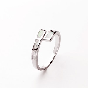 High quality Sterling silver 925 ring/ Opal ring/ White Opal jewelry /Greek Ancient Jewellery