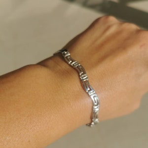 High quality Sterling silver 925 bracelet / Meandros key / Greek Ancient Jewelry