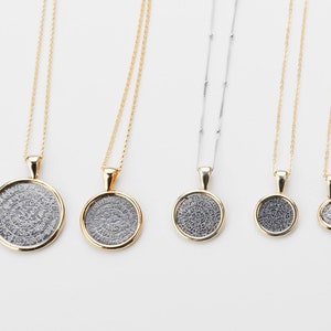 Silver925 Necklace - Phaistos Disc - Ancient Greek Necklace - Two sided - Ancient Greek Jewelry - Gold Plated - Chain& Pendant- Coin- Unisex