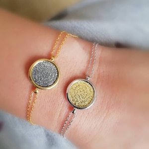 Unisex Phaistos disk bracelet/Sterling Silver 925/Ancient Greek Jewelry/Extension Chain/Hand Made/Minoan Jewelry/Greek History/Two sided