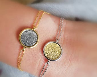 Ancient Greek Minoan Jewelry: Sterling Silver Phaistos Disk Bracelet