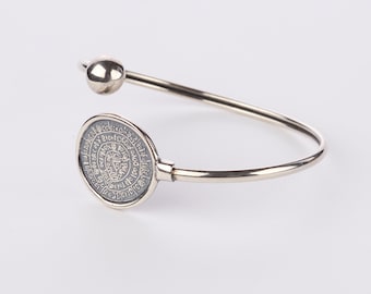 Phaistos Disc Bracelet: Greek Minoan Jewelry Sterling Silver 925