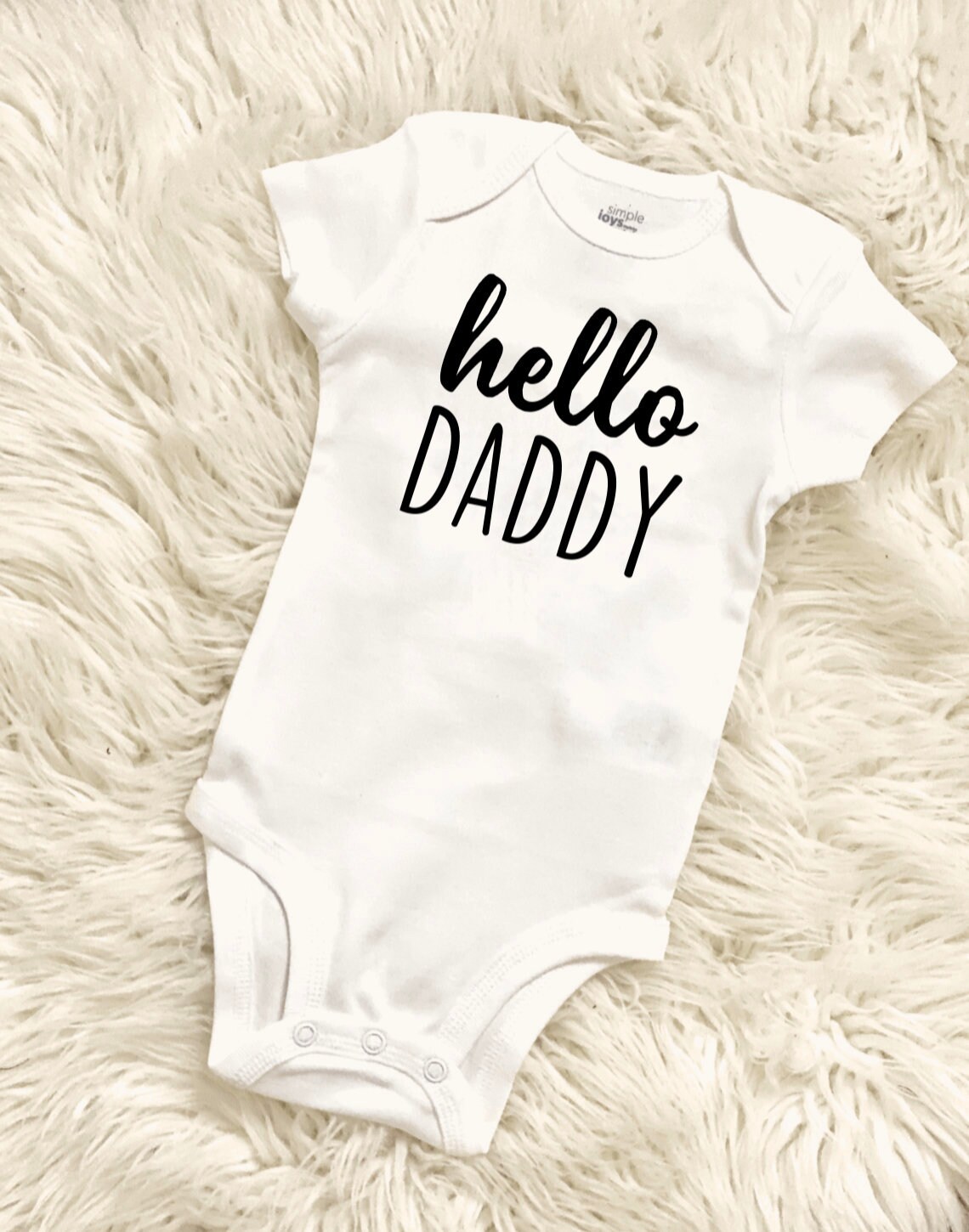 Hello Daddy Pregnancy Announcement for Dad Baby Bodysuit