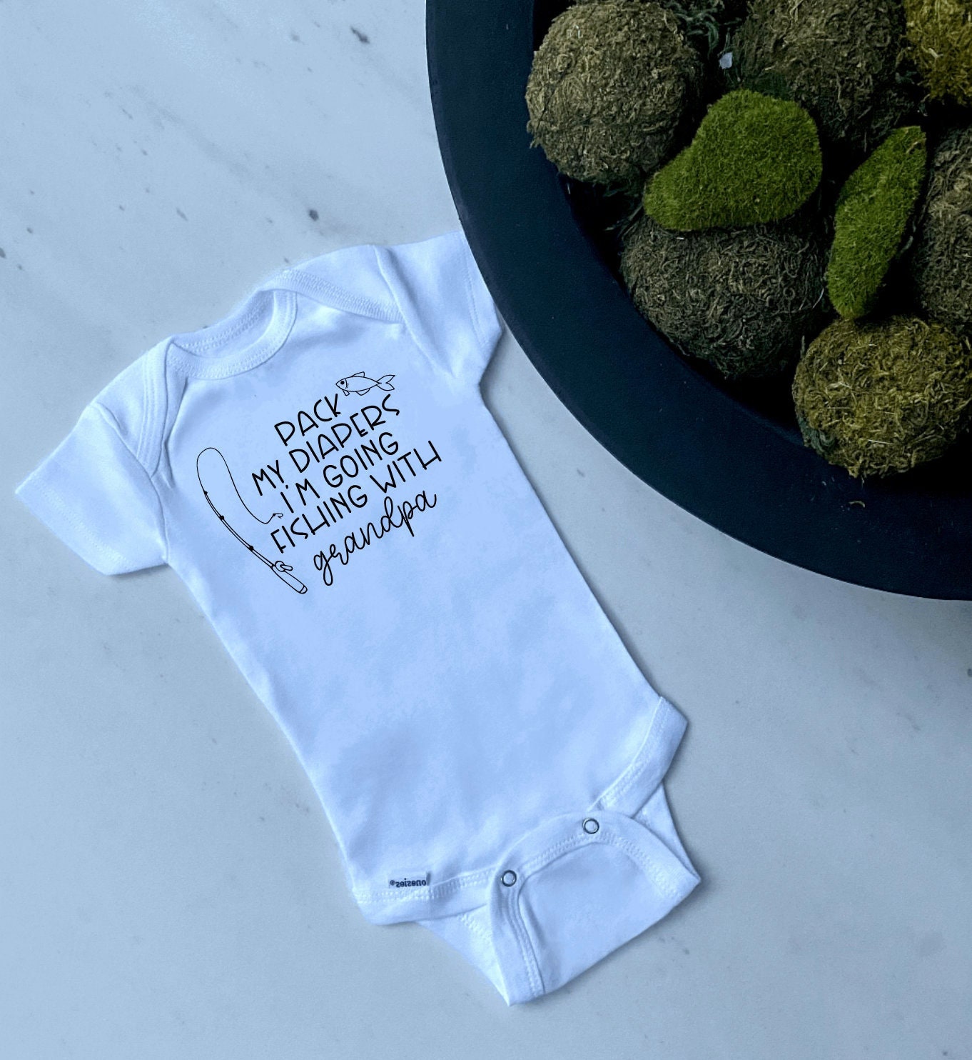 Fishing Onesie®, Pack My Diapers I'm Going Fishing With Daddy...