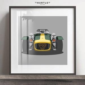 Caterham, Lotus 7, Westfield artwork print, Add reg & colour, Frame not included, Mothers Day gift idea , gift, birthday, Husband gift idea