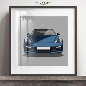 Porsche Boxster S artwork print, Add colour and reg, print, Classic car gift, Fathers day gift, Classic Car Artwork, Birthday present idea