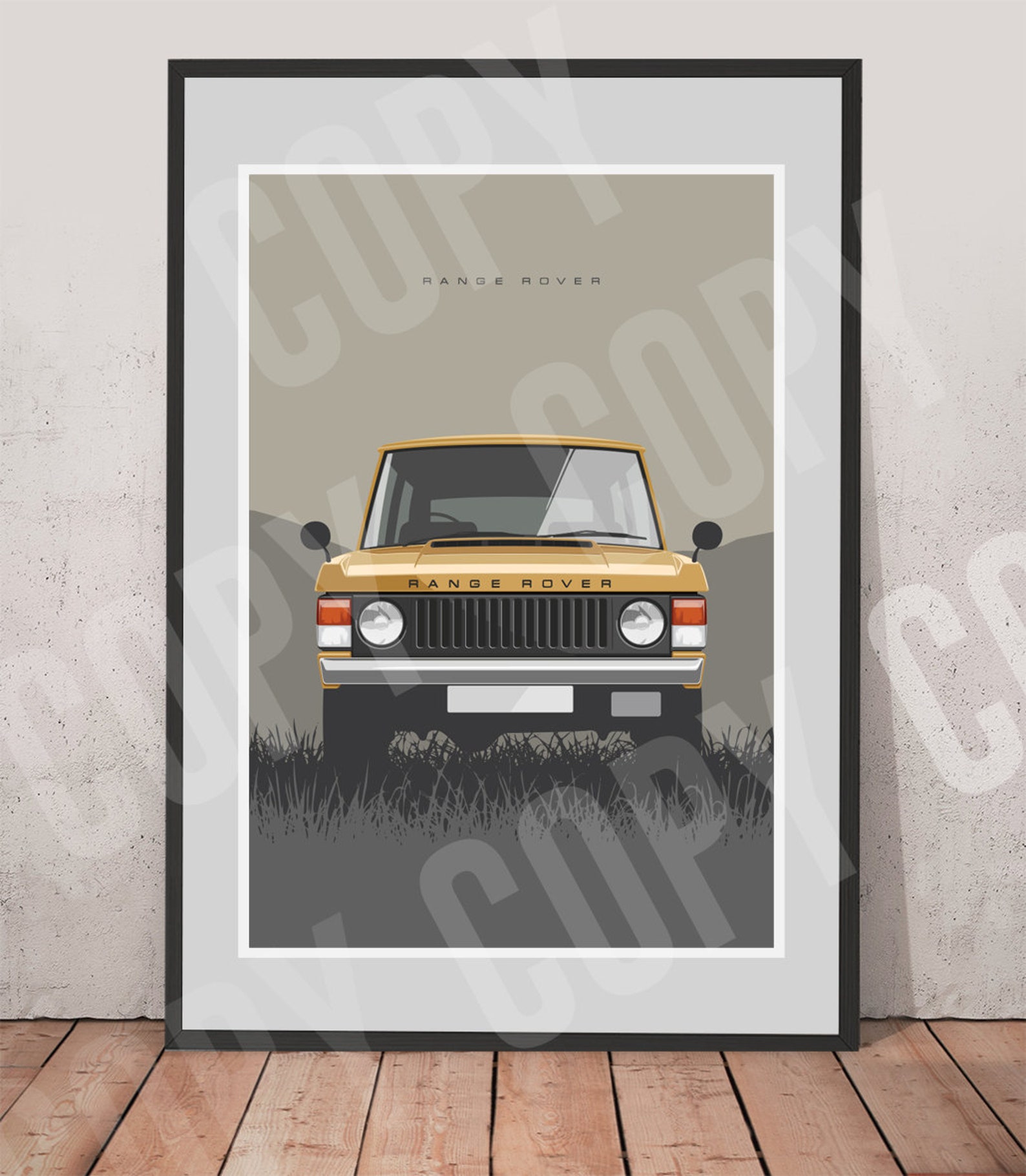 Range Rover Print Image Range Rover Mk1 Artwork Print, Add Reg & Colour, Frame Not Included ...