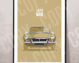 MGB Posterdruck, Dekoration, Rahmen nicht inbegriffen, Weihnachtsgeschenk, Wandkunstdruck, Geburtstagsgeschenkidee.