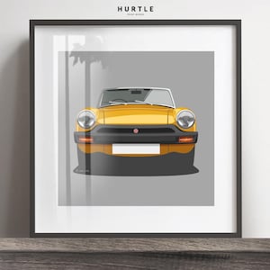 Obra de arte de MG Midget, agregue registro y color, marco no incluido, impresión de pared, regalo de Navidad, cumpleaños, idea de regalo para esposo.